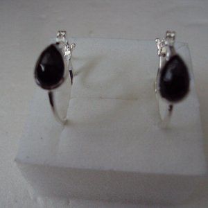 New Onyx sterling silver earrings MST11862